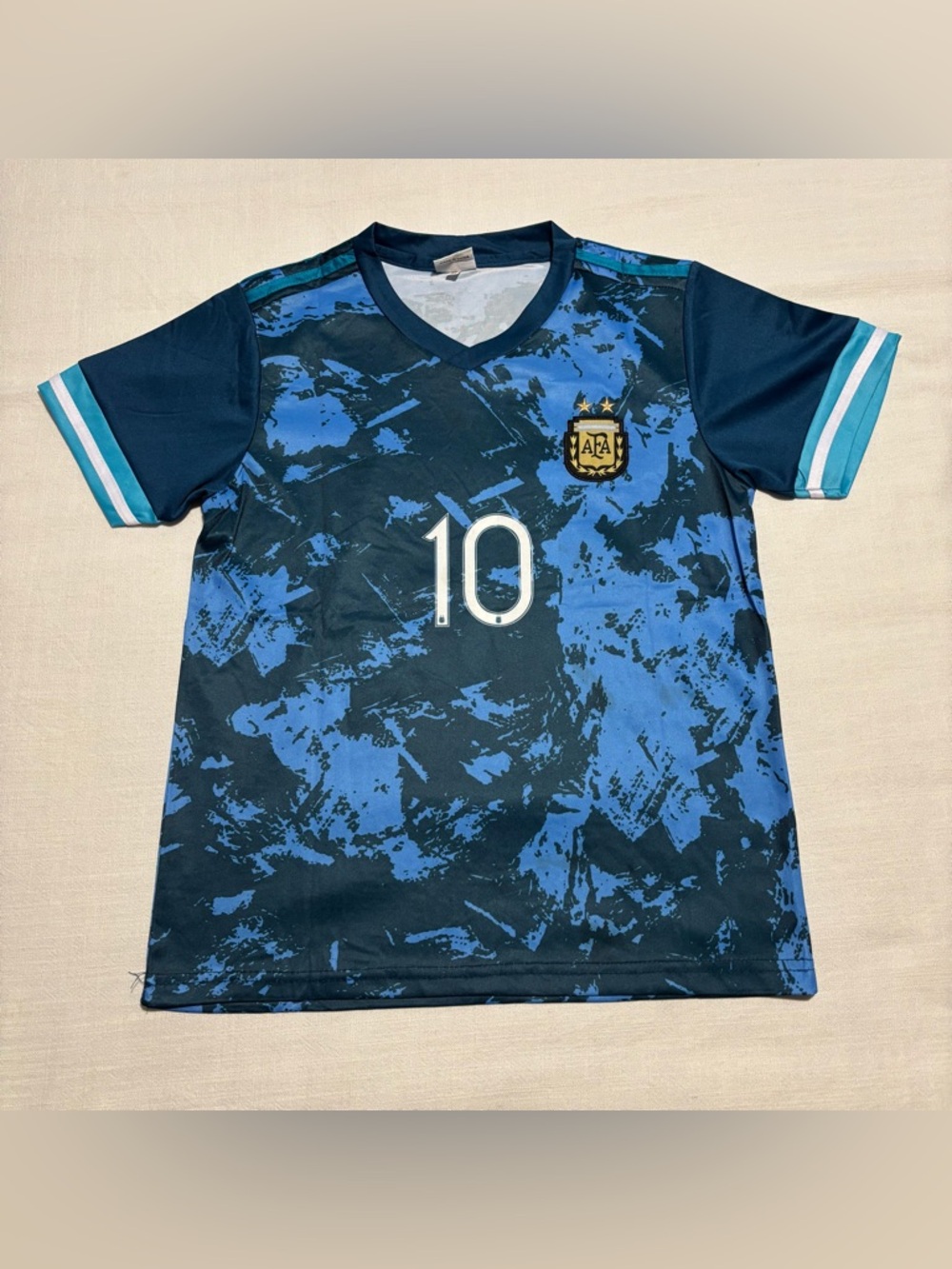 Kids AFA Argentina National Team Lionel Messi Soccer Jersey | Blue | Size 26